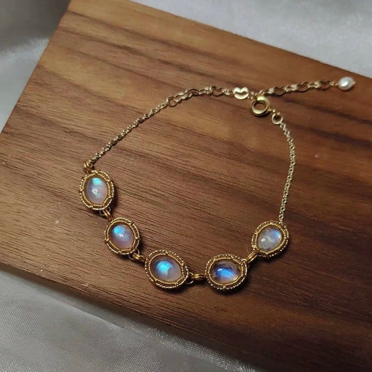Sculpted Moonlight: Artisan Wire Wrap Bracelet